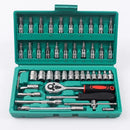Kit com 46 Peças de Ferramentas Multifuncional com Maleta