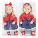 Boneca Bebê Reborn Loira com Bolsa e Acessórios