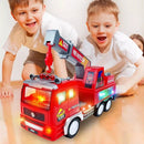 Caminhão de Bombeiro Brinquedo Infantil – Luzes 4D, Sirene Realista e Movimento Bate e Volta