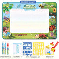 Tapete Mágico de Desenho com Água 100x80cm – Canetas Reutilizáveis e Moldes Educativos Montessori