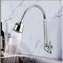 Torneira de Parede Inox Prata para Cozinha com Chuveiro 360° – Luxo