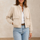 Blazer Decote V - Bege