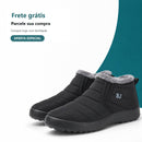 Bota Feminina Slip-On Impermeável com Forro Peludo - Quente e Confortável para Inverno