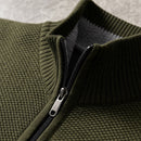 Casaco Masculino Fleece Gola Alta Velo Cardigan 9