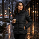 Jaqueta Puffer Feminina Impermeavel Bobojaco Touca Removivel 5